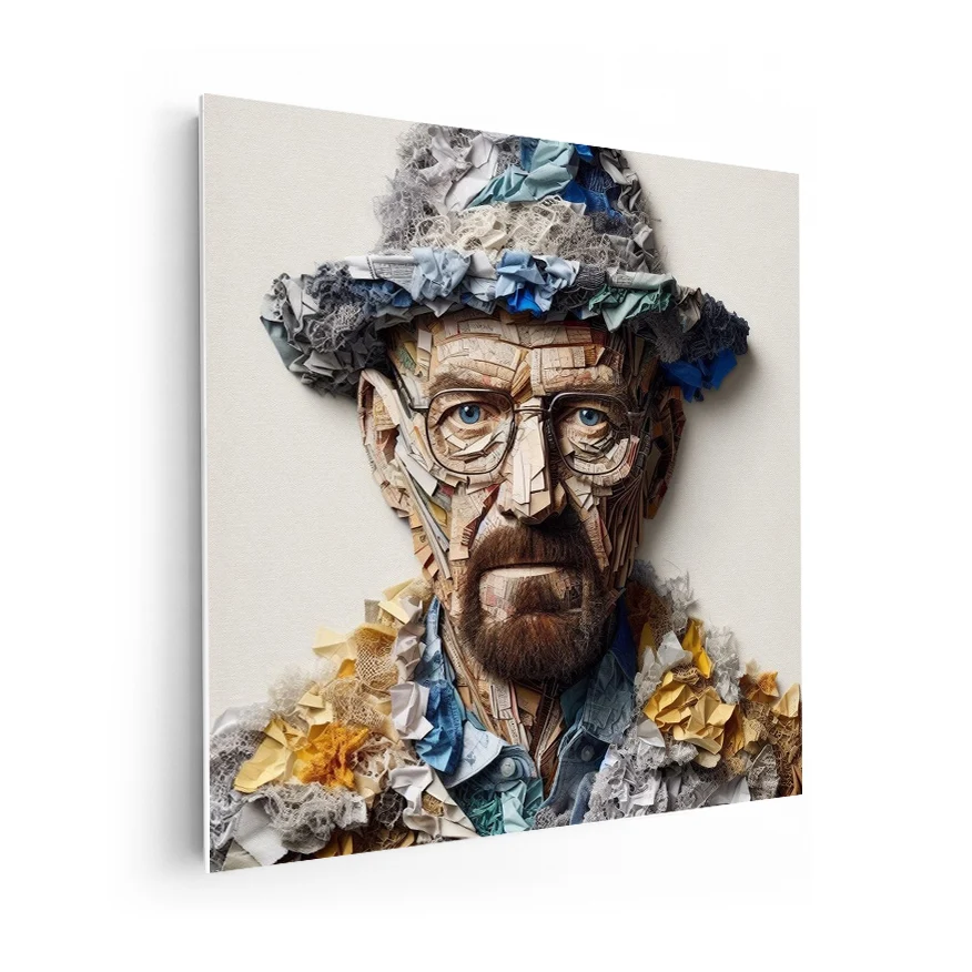 Walter White Frente Tela Colores Poster