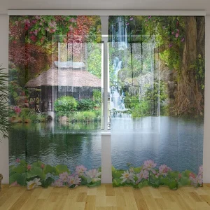 Cortina Jardín Oriental con Cascada Wellmira España