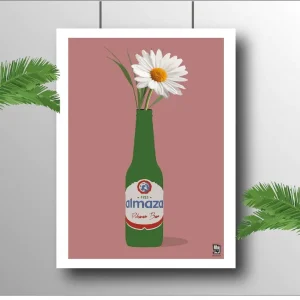 Daisy - Almaza Pot Plant Art Print A4 WhyNatt