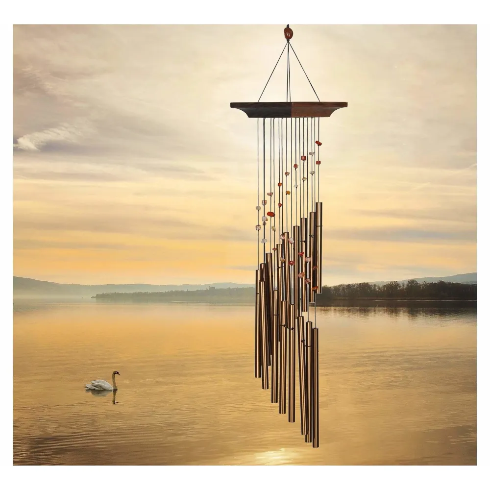 Carillón de Viento Espiral Mística Ámbar - 55CM Woodstock