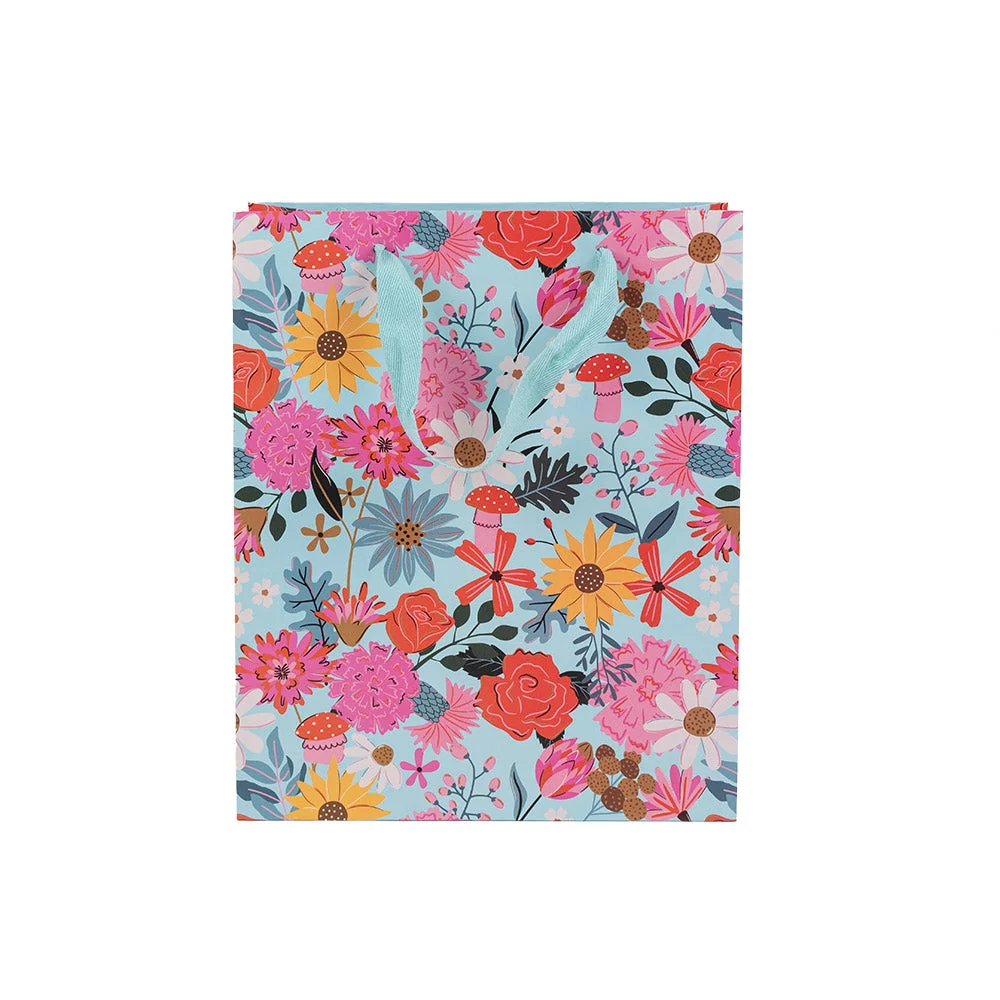 Bolsa Regalo Grande Flores Celeste YAY PAPER