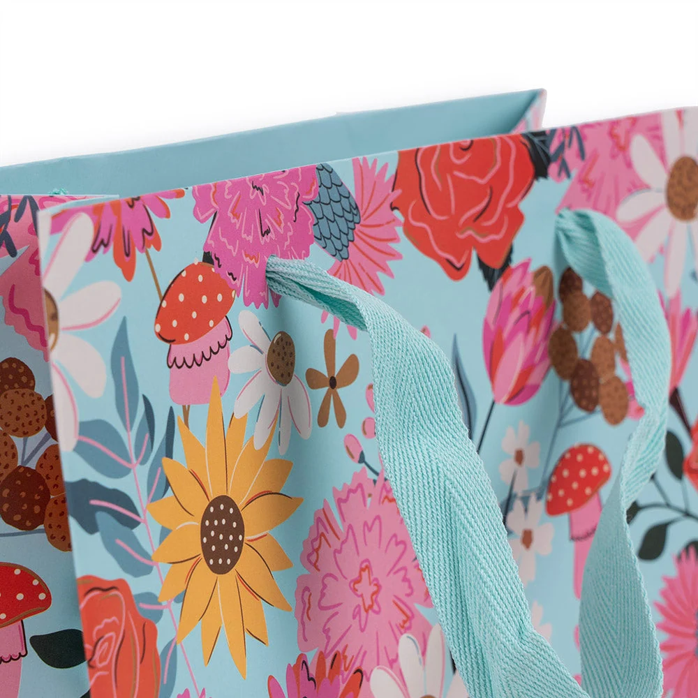 Bolsa Regalo Grande Flores Celeste YAY PAPER
