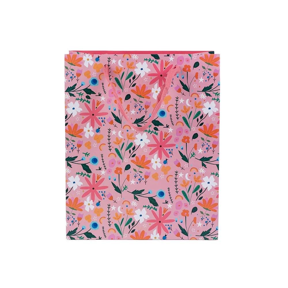 Bolsa Regalo Grande Flores Rosada YAY PAPER