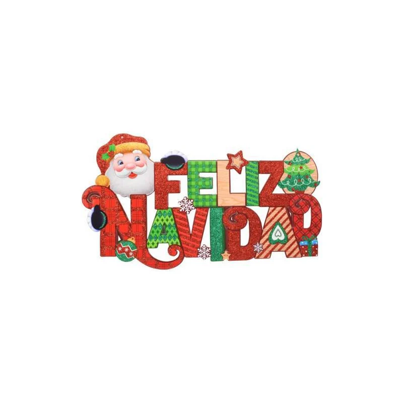 Adorno Cartel Navideño 40x20cm Ccm00658 V Zona Ofertas