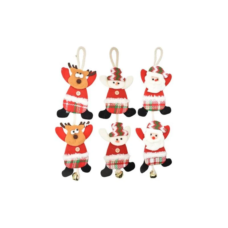 Adorno Colgante De Navidad Figuras En Fieltro 50cm Ccm00019 Rojo Zona Ofertas