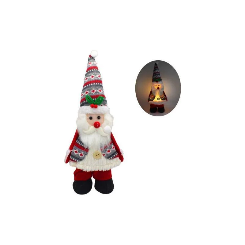 Adorno De Navidad Muñeco Con Luz Ccm00462 Rojo Zona Ofertas