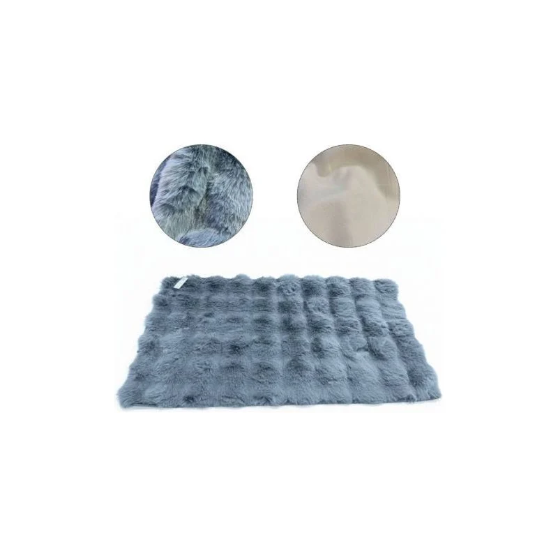 Alfombra De Felpa Con Relieves 50x80cm. 1 M Gris Zona Ofertas