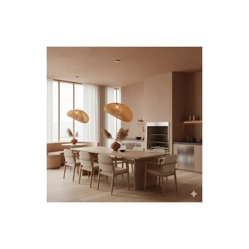 Lampara Pantalla De Techo Bamboo Tipo Sombrero V Zona Ofertas