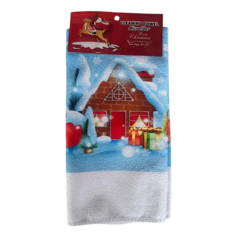 Repasador Con Diseños Navideños De Microfibra Casa Navidad Zona Ofertas