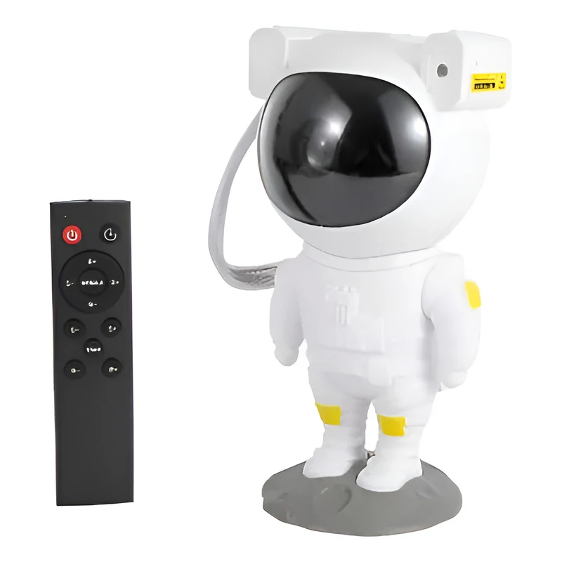 Veladora Lampara Proyector Astronauta Estrellas De Galaxia Blanco Blanco Zona Ofertas