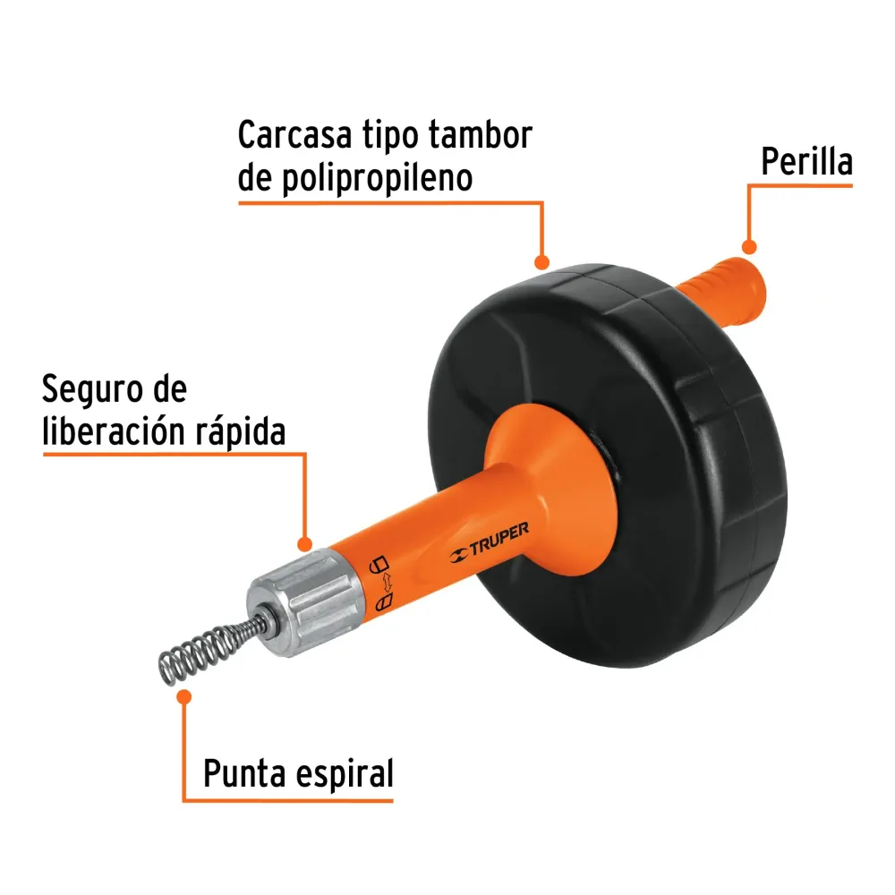 DESTAPACAÑO CABLE ACERO C/INT NAILON 25FT con Microfibra Incluida