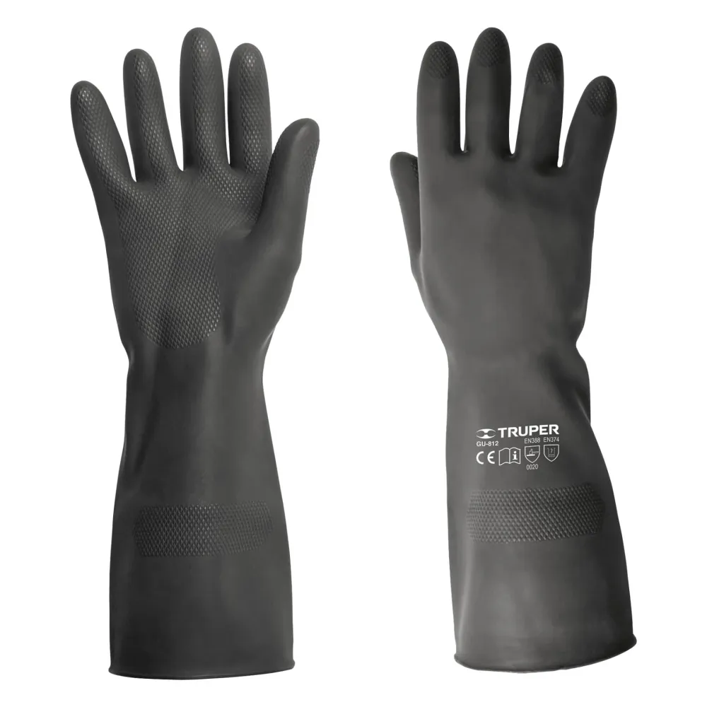 Guantes de neopreno para manejo de químicos, medianos para Limpieza Profunda