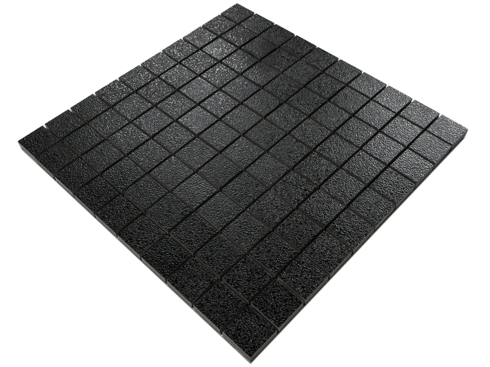 Limpiavidrios Mosaico gres su rete per bagno o cucina 30 cm x 30 cm - Carbón chalk