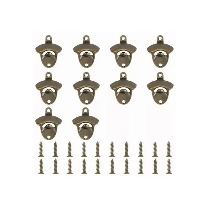 Multiusos Destapador Botellas Cerveza Rustico Pared Metálico Pack X10