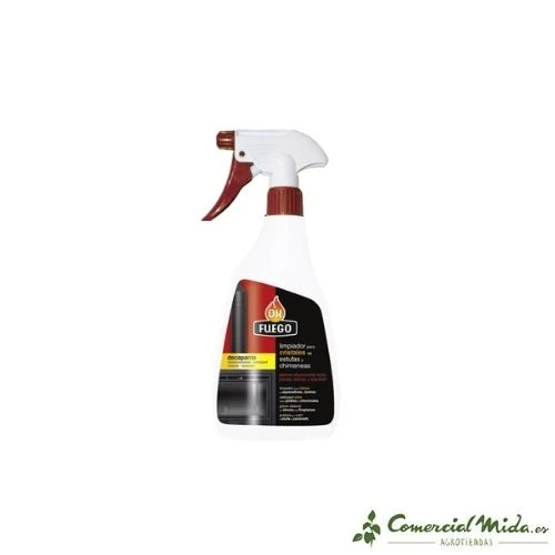 OKFUEGO FLOWER Limpiador Decapante Cristales Estufas Chimeneas 500 ml con Garantí de Calidad