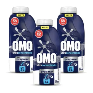 Omo Detergente Líquido Para Diluir 3 x 500 cc