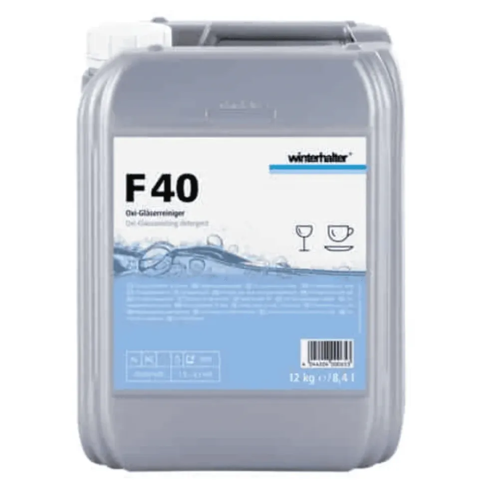 F40 12KG WINTERHALTER Detergente para lavavajillas, bote de 12 kilos con Jabón Integrado