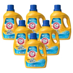 Arm & Hammer Detergente líquido Plus OxiClean 6 x 2970 ml para Lavadora de Alta Eficiencia