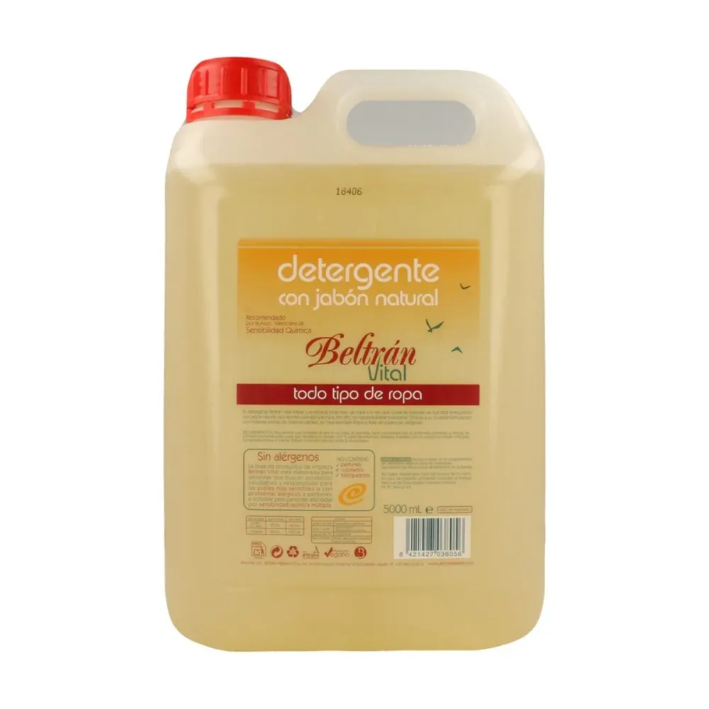 Detergente líquido sin perfume Beltrán Vital 5 L con Tecnologí Antimanchas