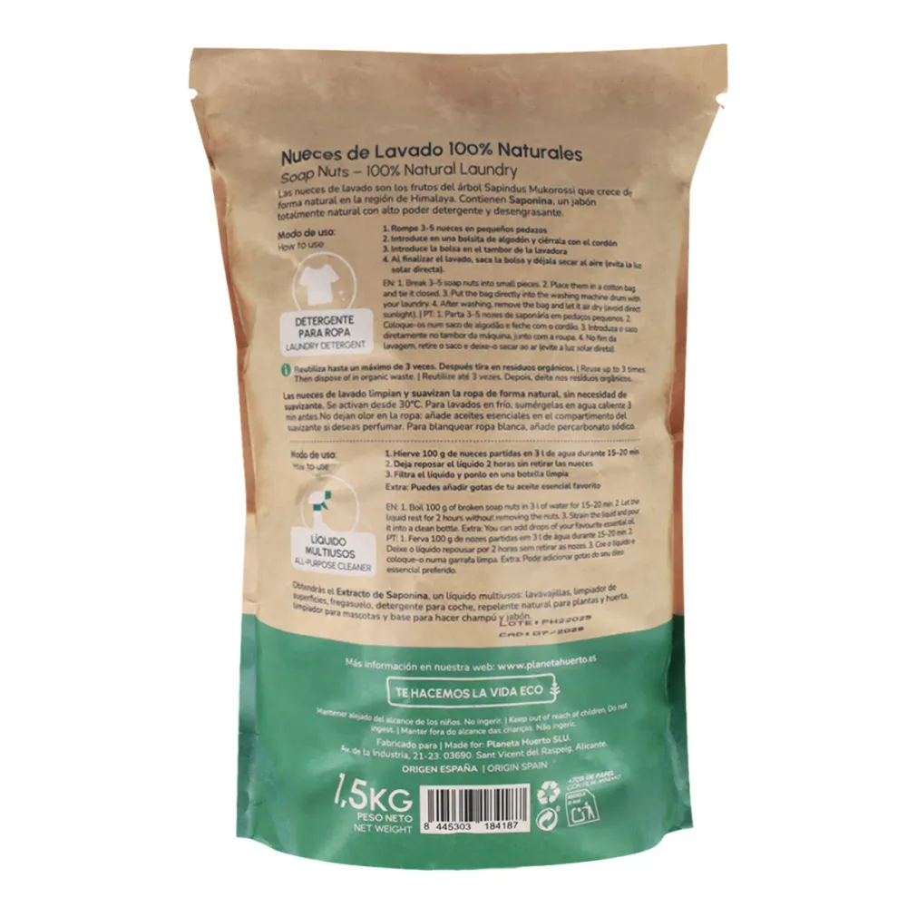 Nueces de Lavado Planeta Huerto 1,5 kg en Cápsulas