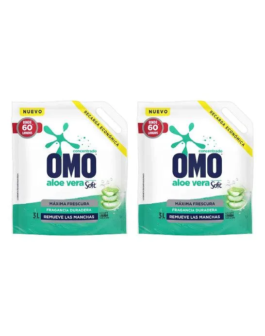 Omo Detergente liquido Matic Doypack con Mullido 2 X 3 L