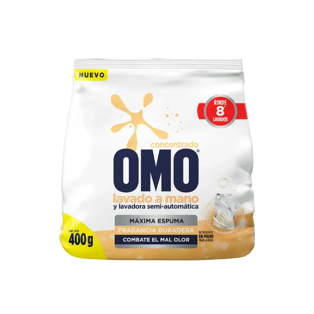 Omo Detergente Polvo Lavado Mano 400 grs