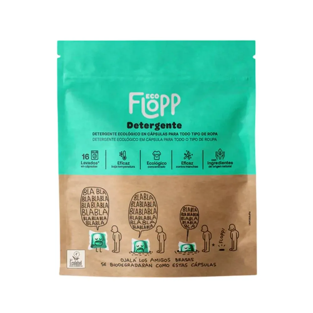 Pack 2 x Detergente ropa ECO Flopp 16 caps en Cápsulas