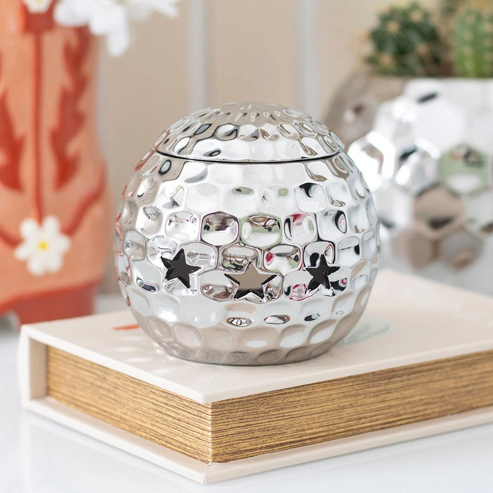 Calentador de cera Bolita plata para Velas