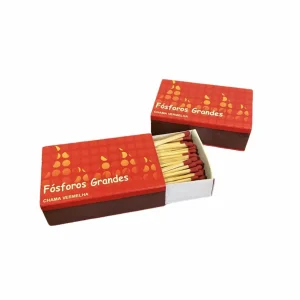 Metálico Cerillas de cocina Chama Vermelha