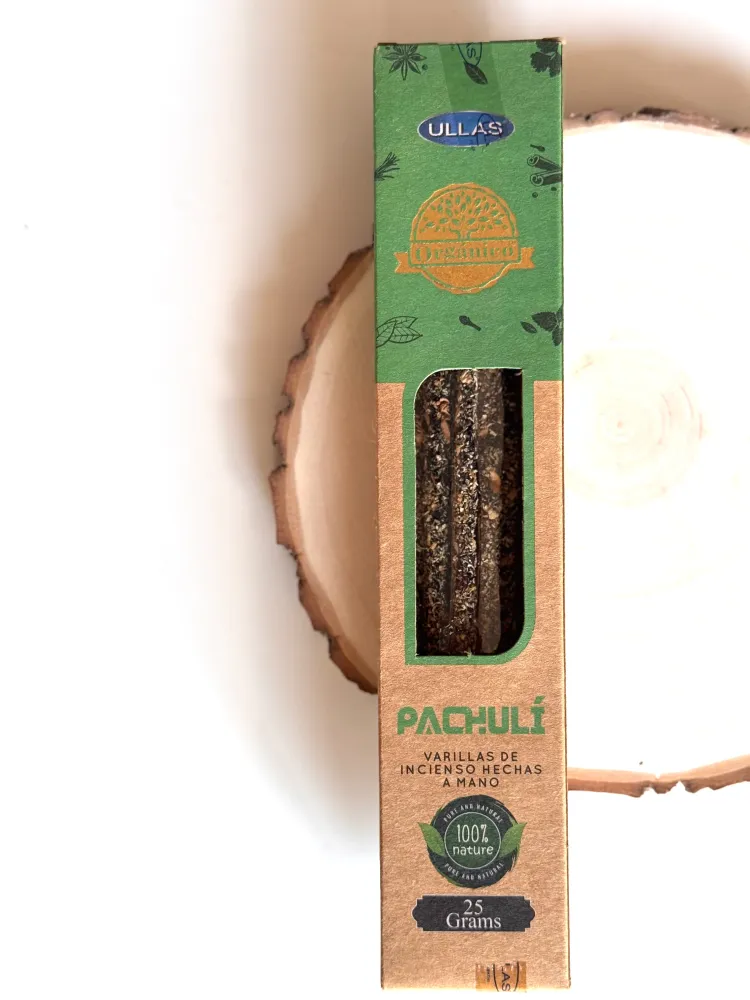 Plástico INCIENSO VARILLA BIOLÓGICO ULLAS | PATCHOULI