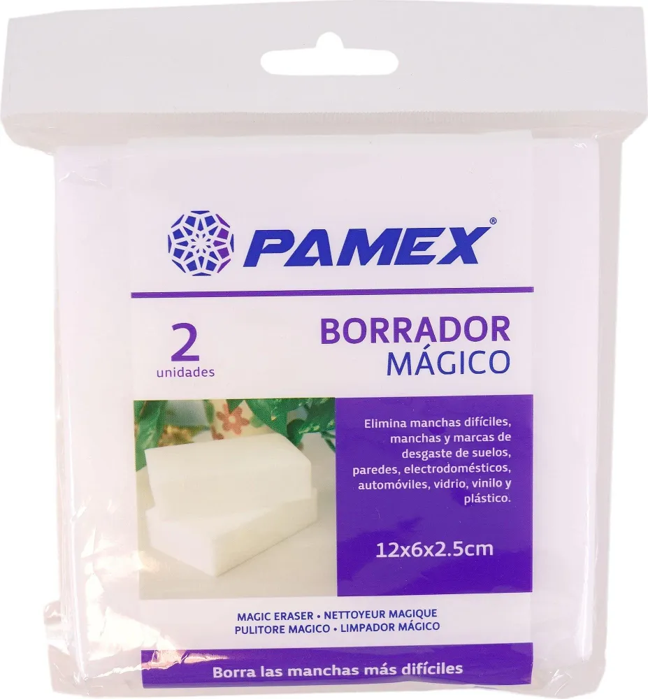 Ergonómico Borrador Mágico / Pack 2 Und. / Elimina Manchas Difíciles y Renueva Superficies del Hogar /