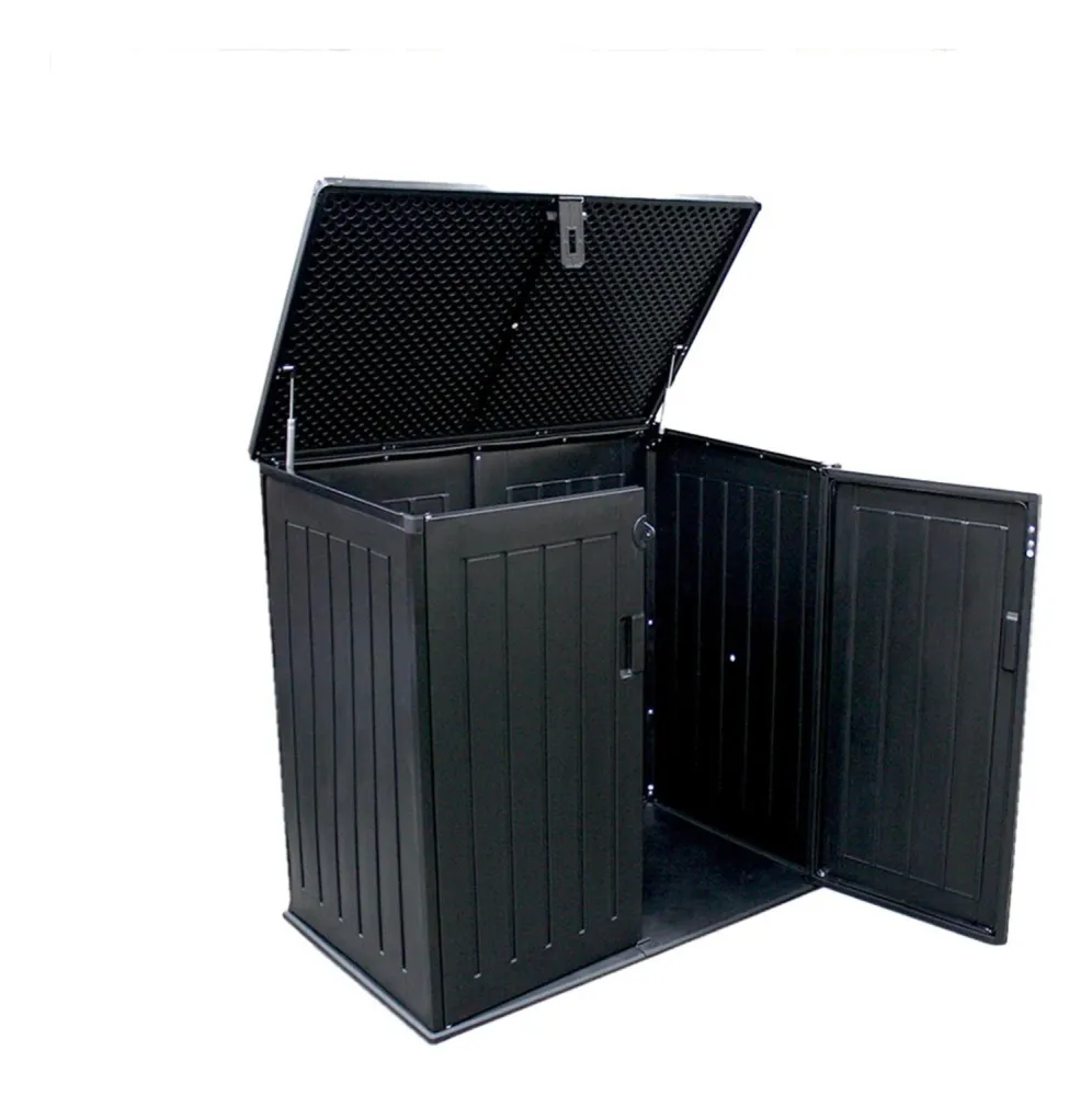 Bodega Baúl Multiuso Exterior Jardín 755 LT Negro 71x116x113 CM