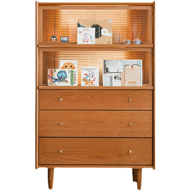 49,5" H tablero lateral rectangular moderno del aparador casero de madera con el cajón Nuez Clearhalo