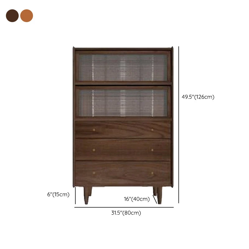 49,5" H tablero lateral rectangular moderno del aparador casero de madera con el cajón Nuez Clearhalo