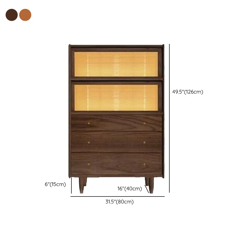 49,5" H tablero lateral rectangular moderno del aparador casero de madera con el cajón Nuez Clearhalo