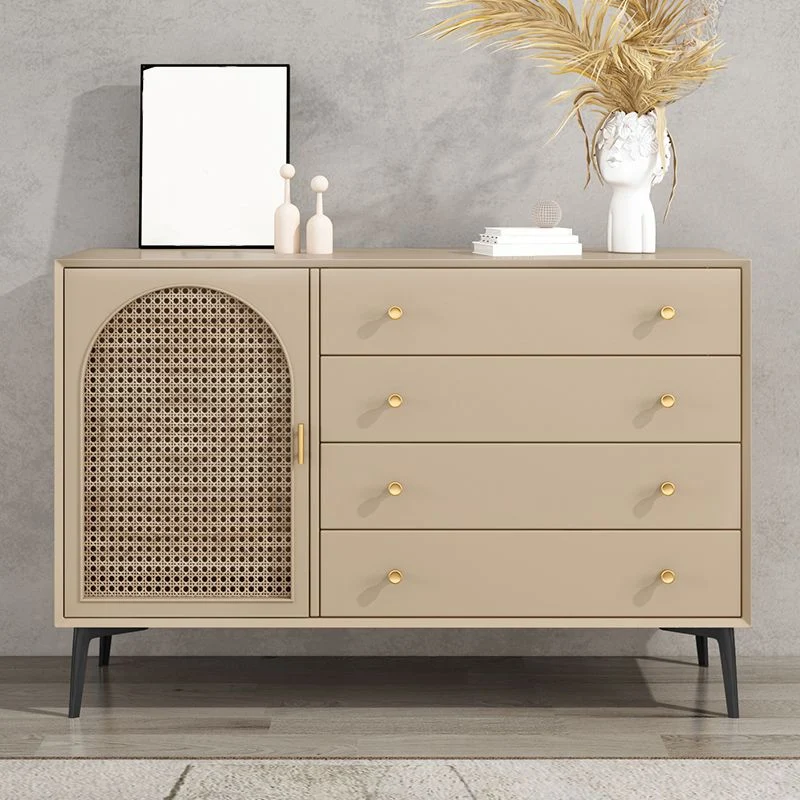 Aparador de almacenamiento casero de madera del tablero lateral del rectángulo del estilo moderno Blanco Clearhalo