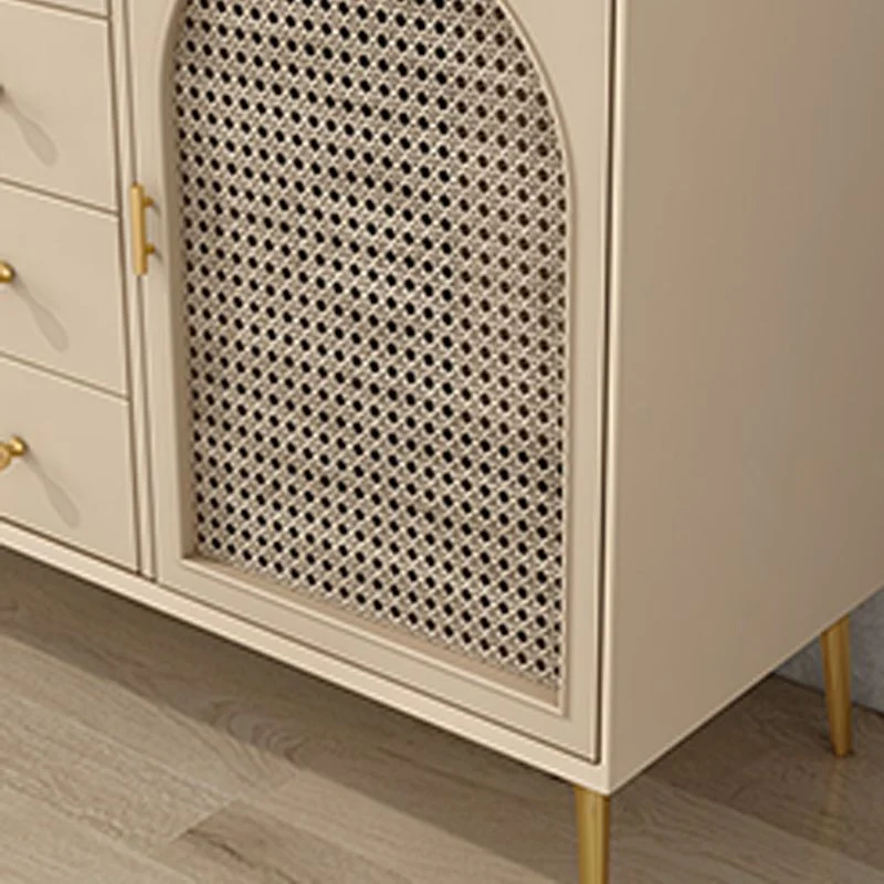 Aparador de almacenamiento casero de madera del tablero lateral del rectángulo del estilo moderno Blanco Clearhalo