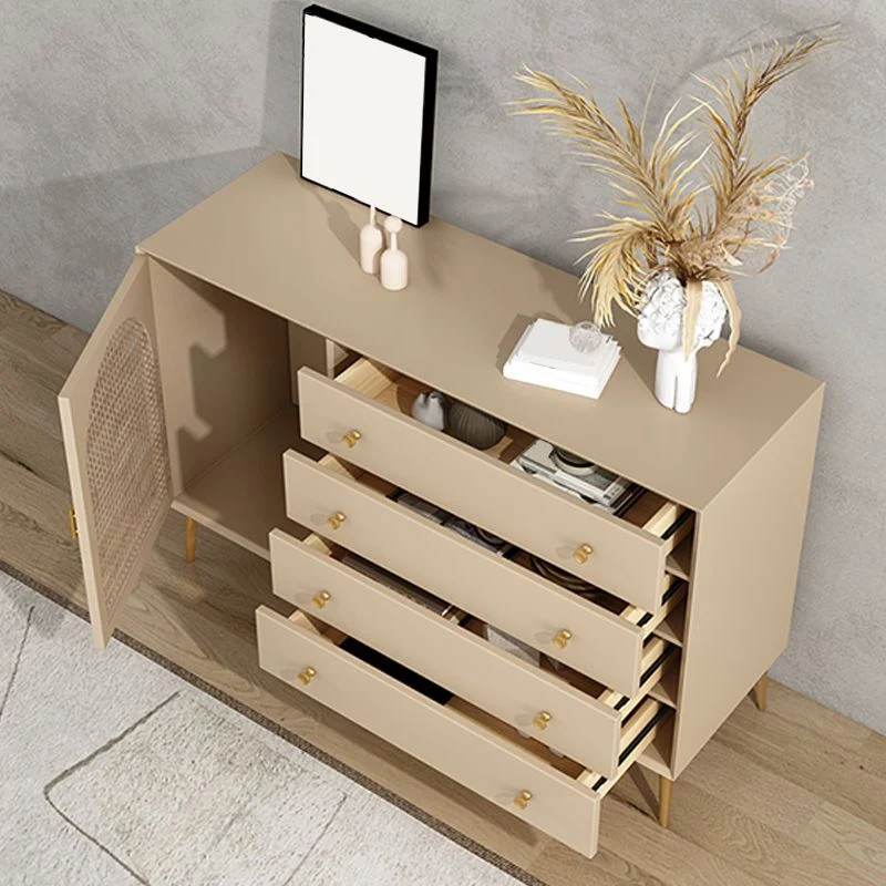 Aparador de almacenamiento casero de madera del tablero lateral del rectángulo del estilo moderno Blanco Clearhalo