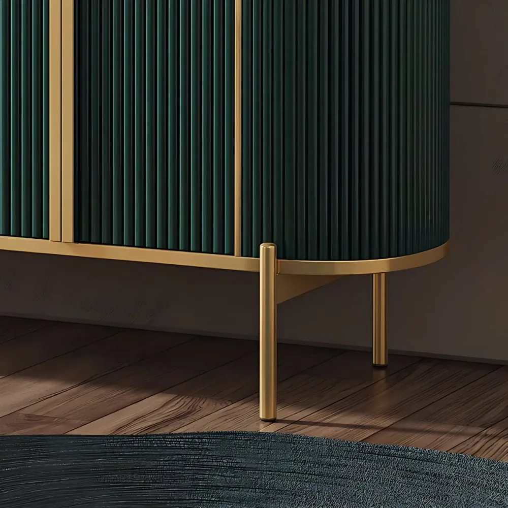 Aparador de almacenamiento Glam, aparador con tapa de mármol artificial para sala de estar Gris Clearhalo
