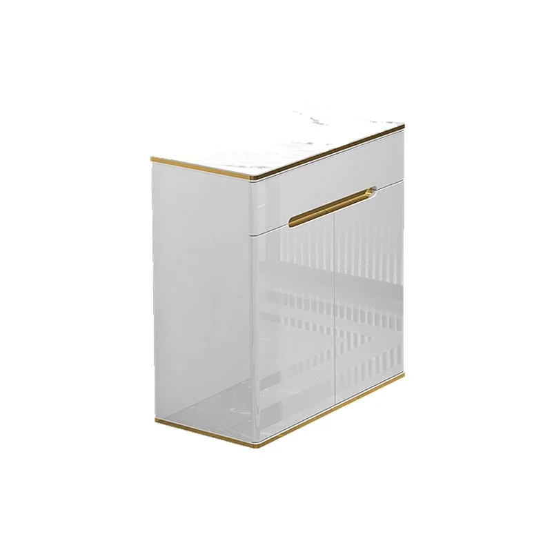 Aparador blanco moderno Buffet mesa de buffet con tapa de piedra con cajón y puerta Clearhalo