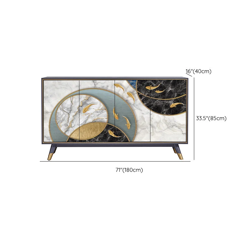 Aparador Buffet contemporáneo servidor Buffet de madera maciza para cocina Clearhalo