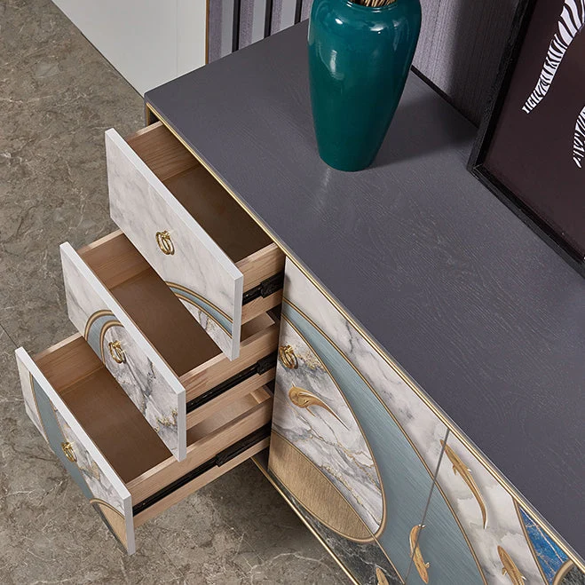Aparador Buffet contemporáneo servidor Buffet de madera maciza para cocina Clearhalo