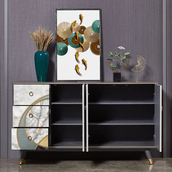 Aparador Buffet contemporáneo servidor Buffet de madera maciza para cocina Clearhalo