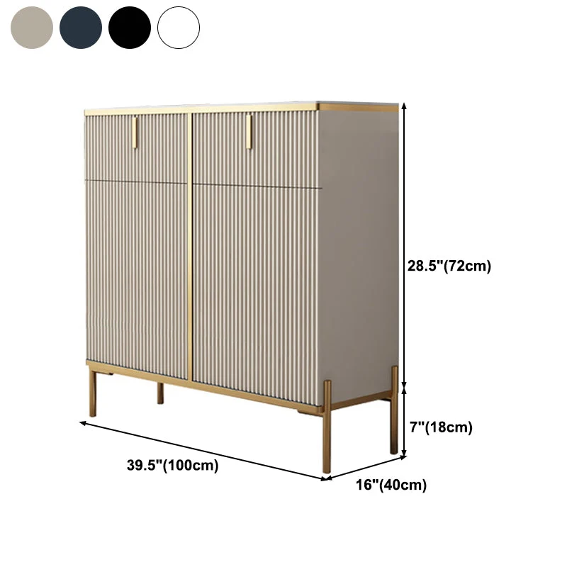 Aparador buffet estilo Glam, servidor superior de piedra sinterizada con puerta y cajón para comedor Azul Clearhalo
