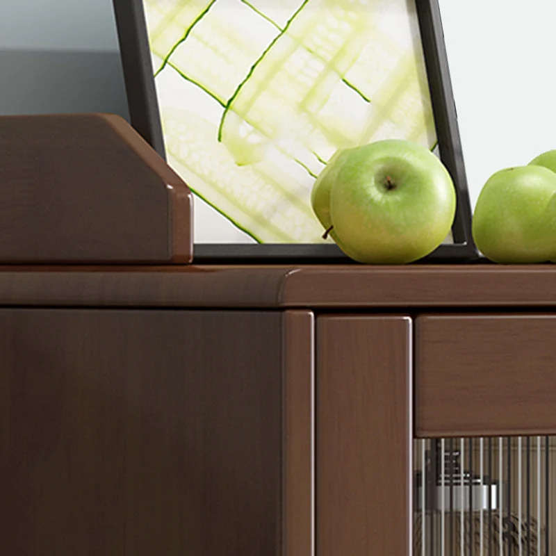 Aparador buffet estilo moderno Tablero auxiliar de madera con gabinetes Nuez Clearhalo