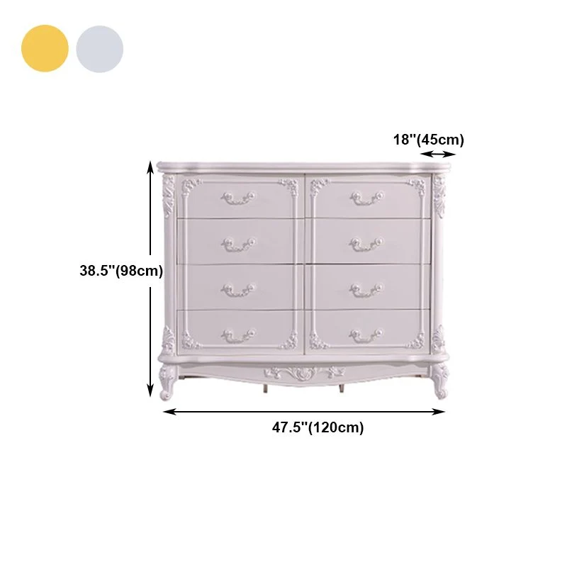 Aparador buffet de madera de estilo moderno, servidor de buffet blanco para comedor Blanco Clearhalo