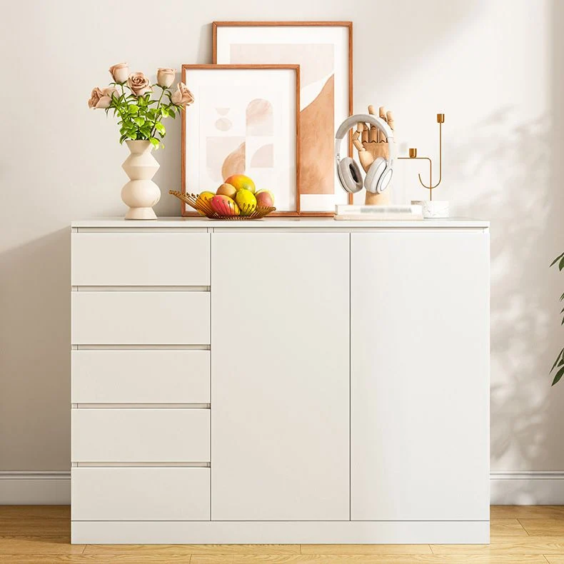 Aparador buffet de madera de ingenierí, aparador moderno con cajones Nuez Clearhalo