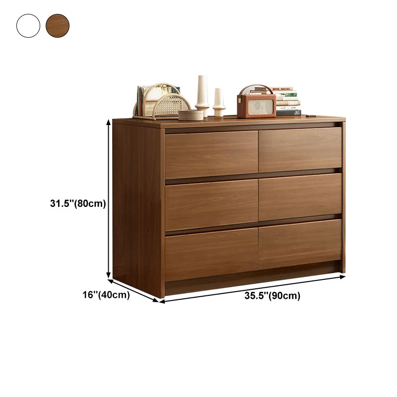 Aparador buffet de madera de ingenierí, aparador moderno con cajones Nuez Clearhalo