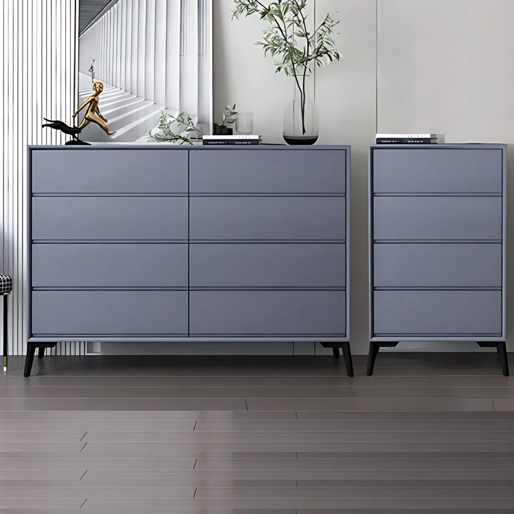 Aparador de buffet de madera de ingenierí moderno 15,7" servidor de buffet de comedor D Gris Clearhalo