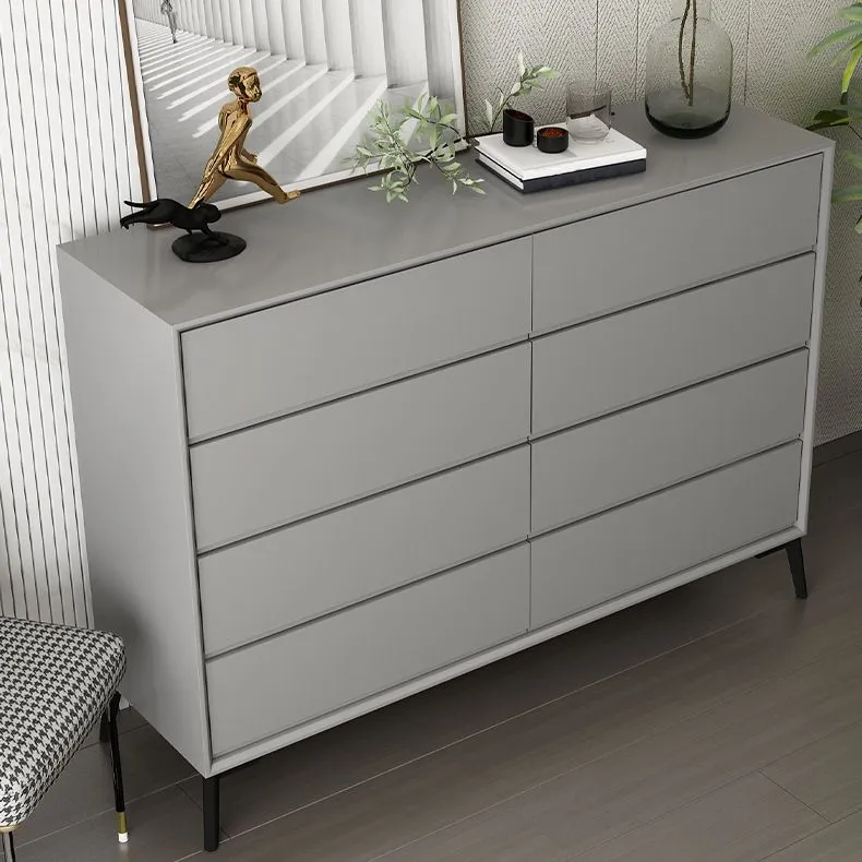 Aparador de buffet de madera de ingenierí moderno 15,7" servidor de buffet de comedor D Gris Clearhalo
